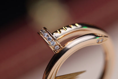 [⭐Aura]JUSTE RING 2.65MM PINK GOLD DIAMOND