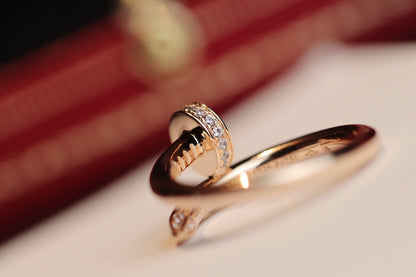 [⭐Aura]JUSTE RING 2.65MM PINK GOLD DIAMOND