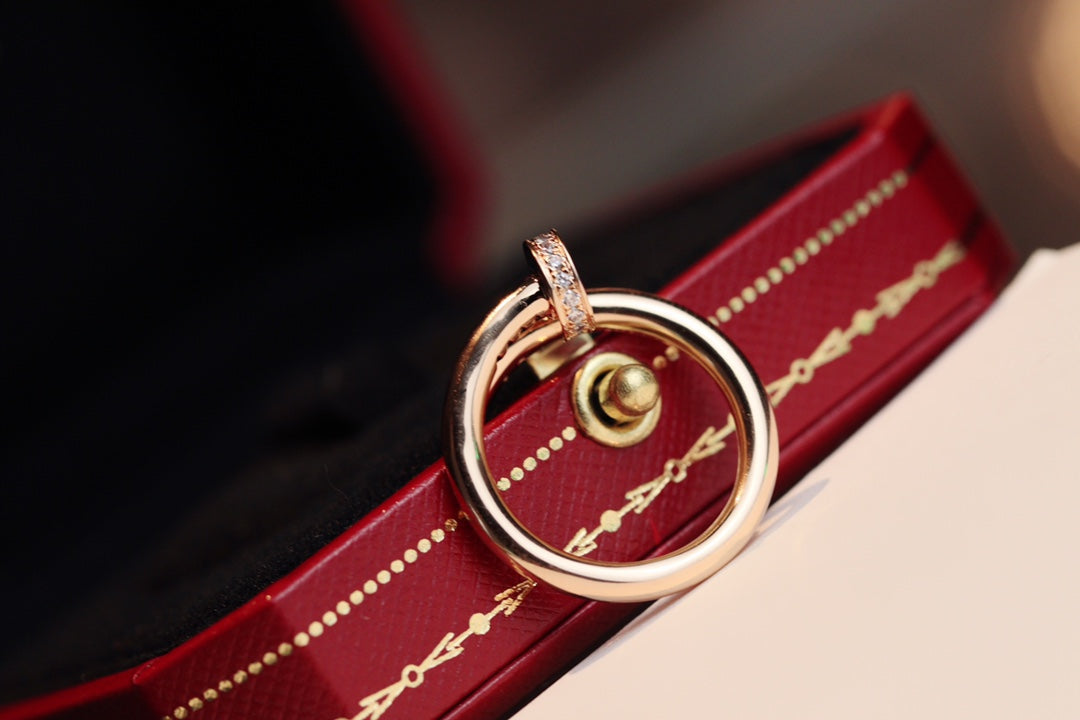 [⭐Aura]JUSTE RING 2.65MM PINK GOLD DIAMOND