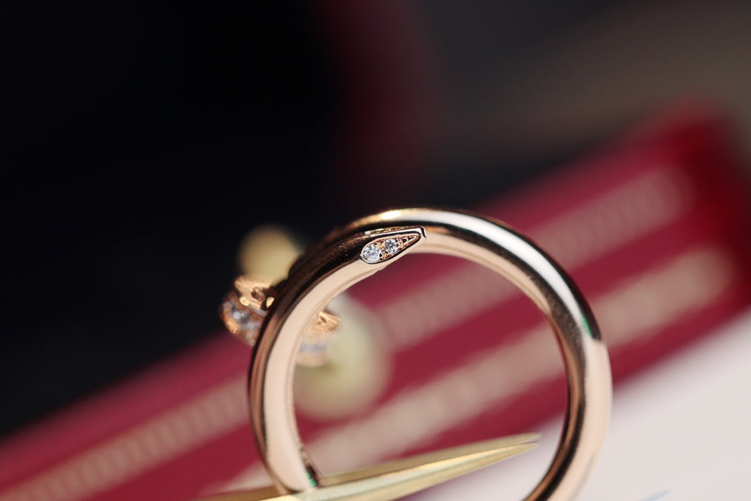 [⭐Aura]JUSTE RING 2.65MM PINK GOLD DIAMOND