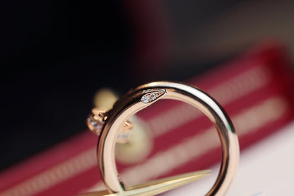 [⭐Aura]JUSTE RING 2.65MM PINK GOLD DIAMOND