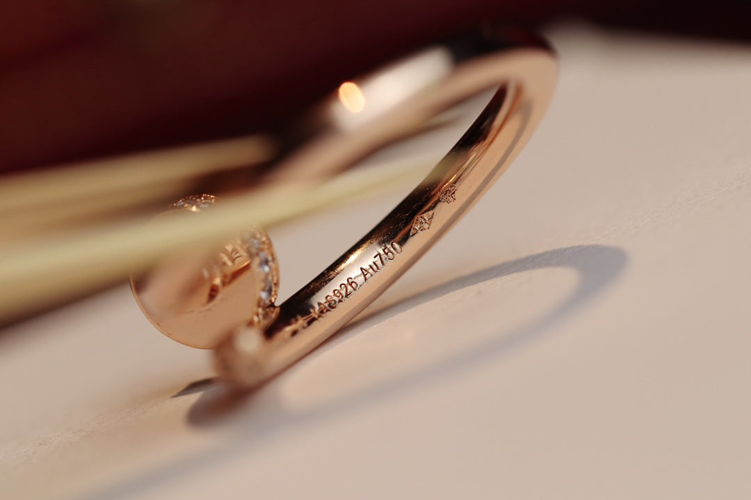[⭐Aura]JUSTE RING 2.65MM PINK GOLD DIAMOND