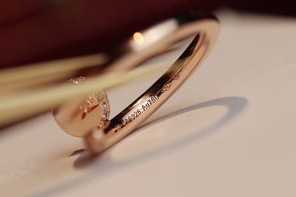 [⭐Aura]JUSTE RING 2.65MM PINK GOLD DIAMOND