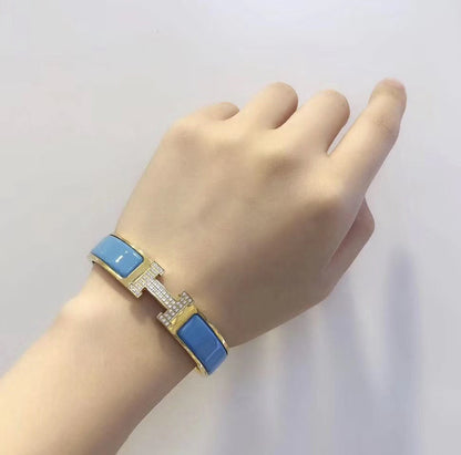 [⭐Aura]H CLOUD BLUE BRACELET GOLD DIAMOND