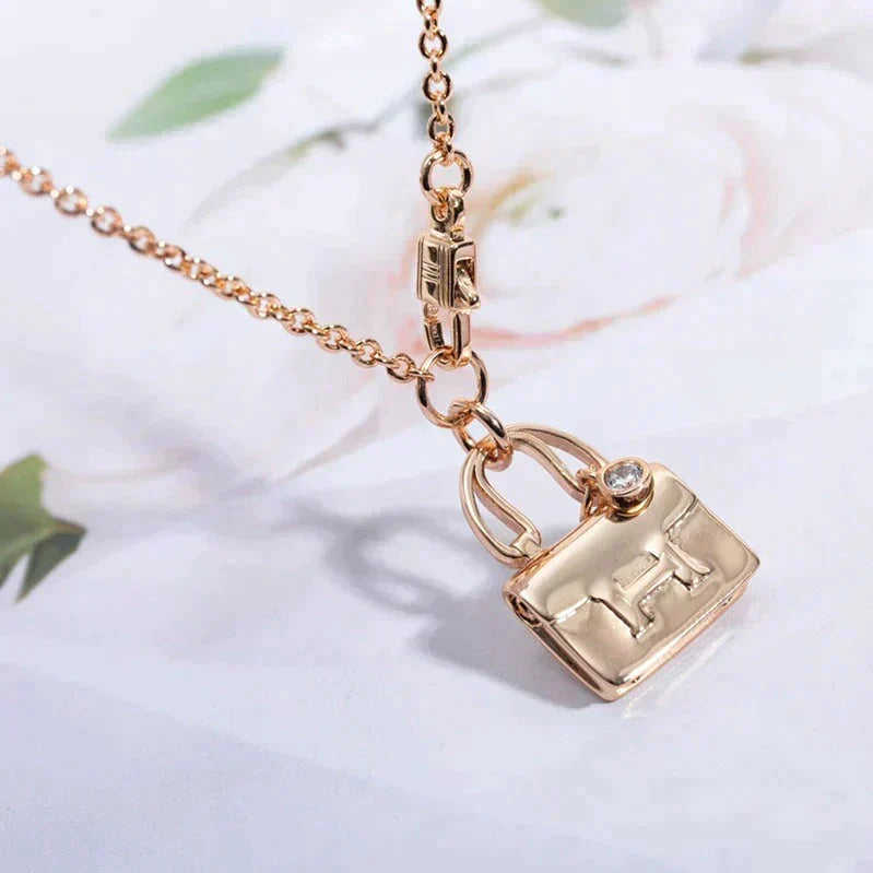 [⭐Aura]AMULETTE PEDANT ROSE GOLD NECKLACE
