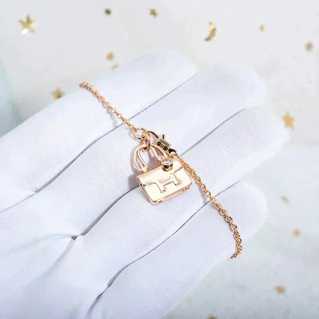 [⭐Aura]AMULETTE PEDANT ROSE GOLD NECKLACE