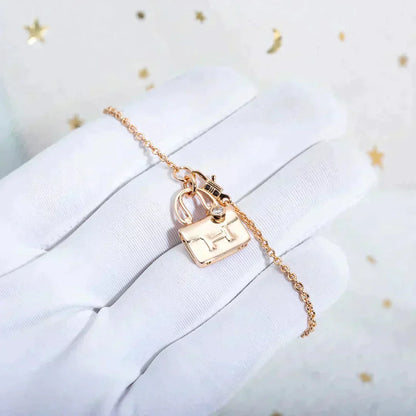 [⭐Aura]AMULETTE PEDANT ROSE GOLD NECKLACE