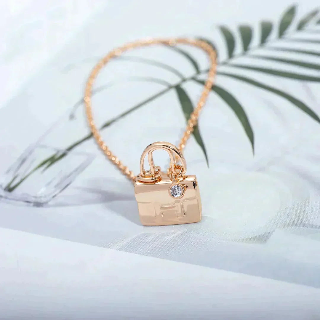 [⭐Aura]AMULETTE PEDANT ROSE GOLD NECKLACE