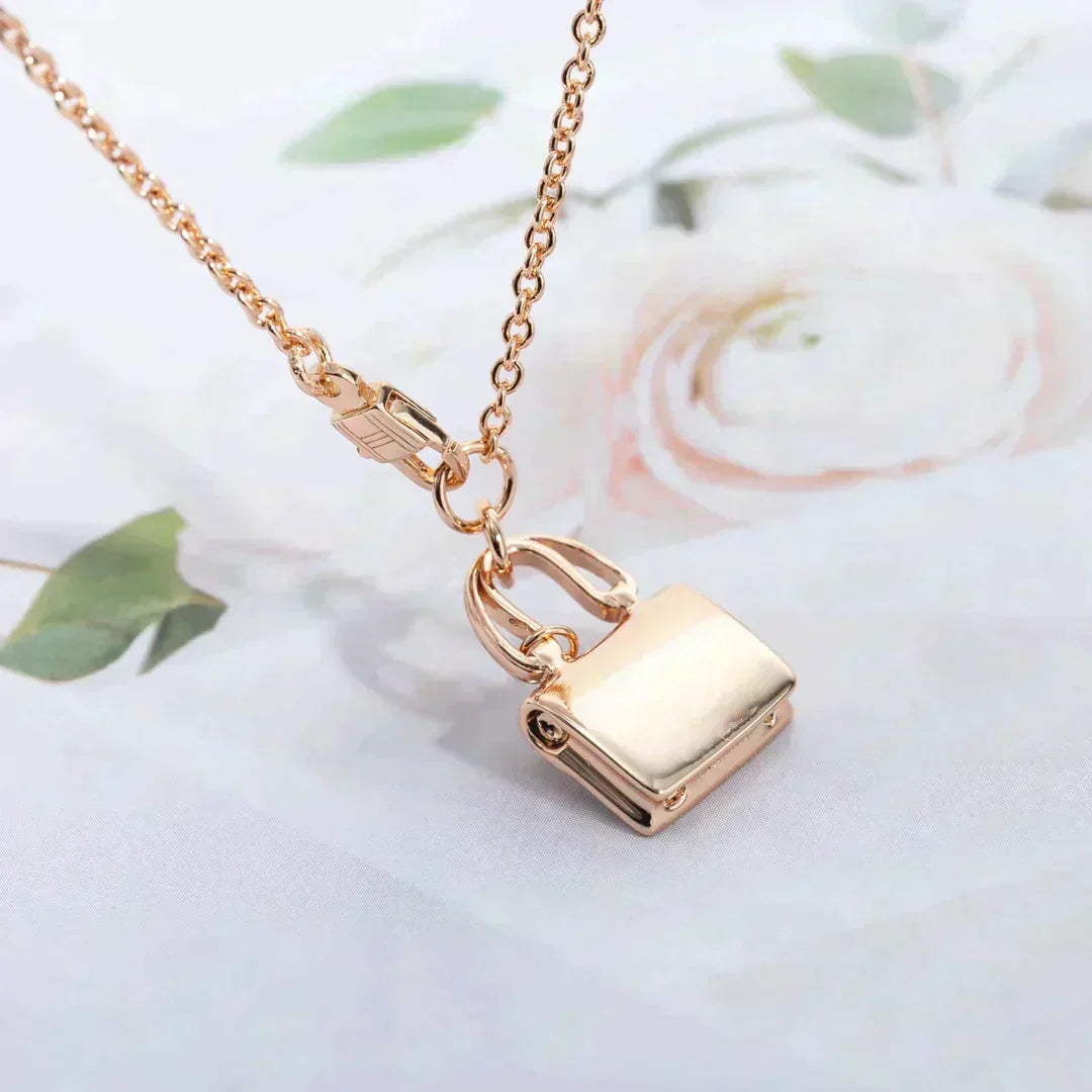 [⭐Aura]AMULETTE PEDANT ROSE GOLD NECKLACE