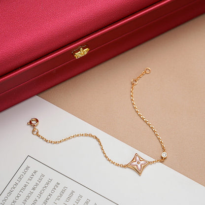 [⭐Aura]STAR 1 DIAMOND PINK GOLD BRACELET