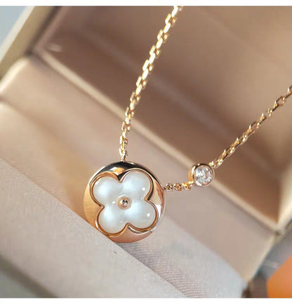 [⭐Aura]SUN MOP GOLD 1 DIAMOND NECKLACE