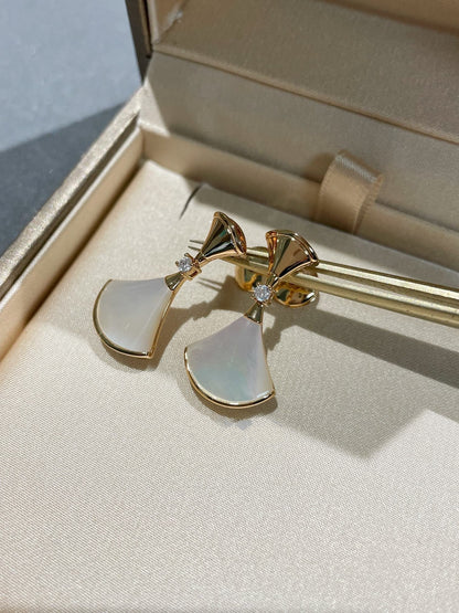 [⭐Aura]DREAM MOP 1 DIAMOND EARRINGS