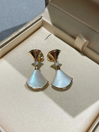 [⭐Aura]DREAM MOP 1 DIAMOND EARRINGS