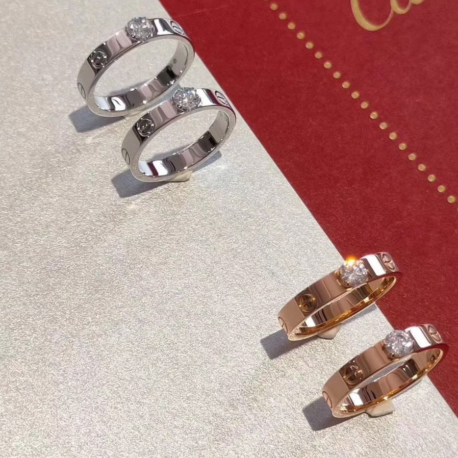 [⭐Aura]LOVE RING 3.6MM 1 BIG DIAMOND
