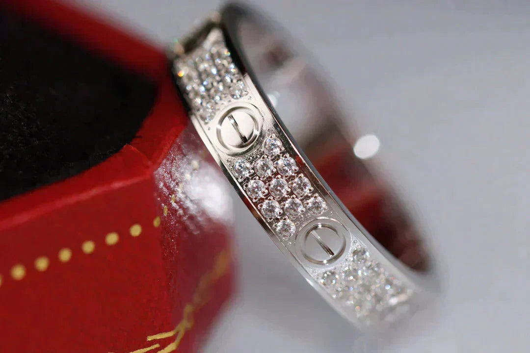 [⭐Aura]LOVE RING 3.6MM DIAMOND PAVED