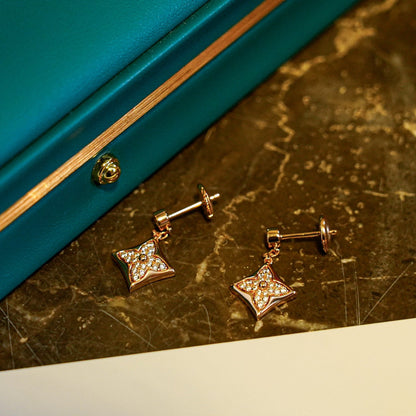 [⭐Aura]STAR DIAMONDS EARRINGS GOLD
