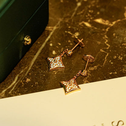 [⭐Aura]STAR DIAMONDS EARRINGS GOLD