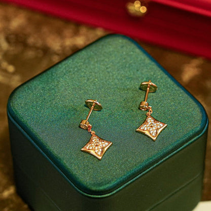 [⭐Aura]STAR DIAMONDS EARRINGS GOLD