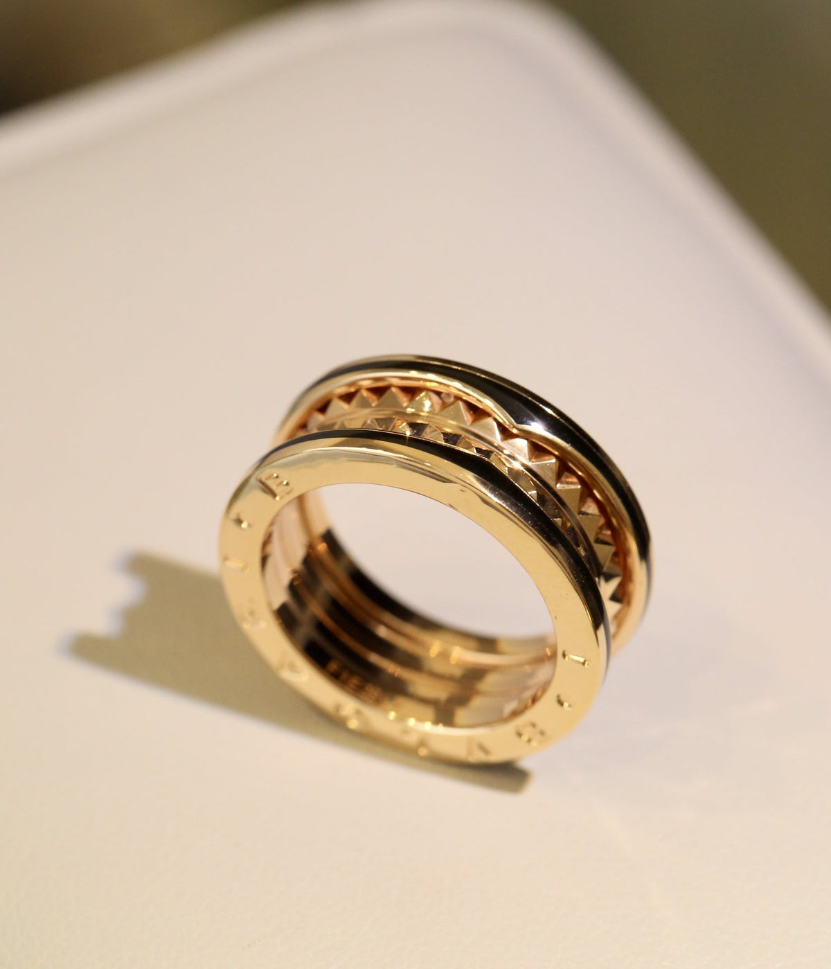[⭐Aura]ZERO 1 PINK GOLD BLACK CERAMIC RING