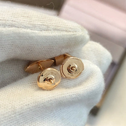 [⭐Aura]DREAM EARRINGS 3 MOTIFS ONYX MOP PINK GOLD