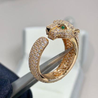 [⭐Aura]PANTHERE PINK GOLD DIAMOND RING