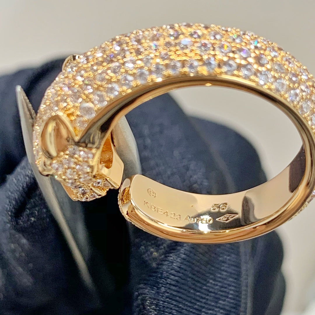 [⭐Aura]PANTHERE PINK GOLD DIAMOND RING