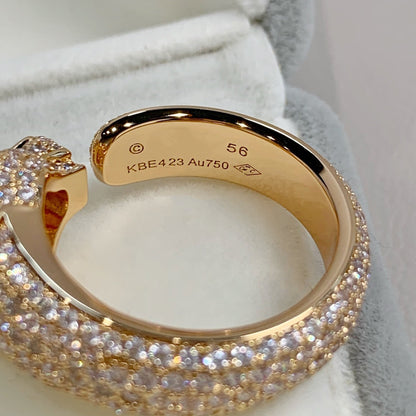 [⭐Aura]PANTHERE PINK GOLD DIAMOND RING
