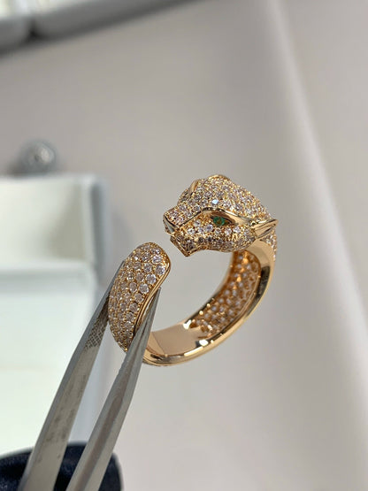 [⭐Aura]PANTHERE PINK GOLD DIAMOND RING