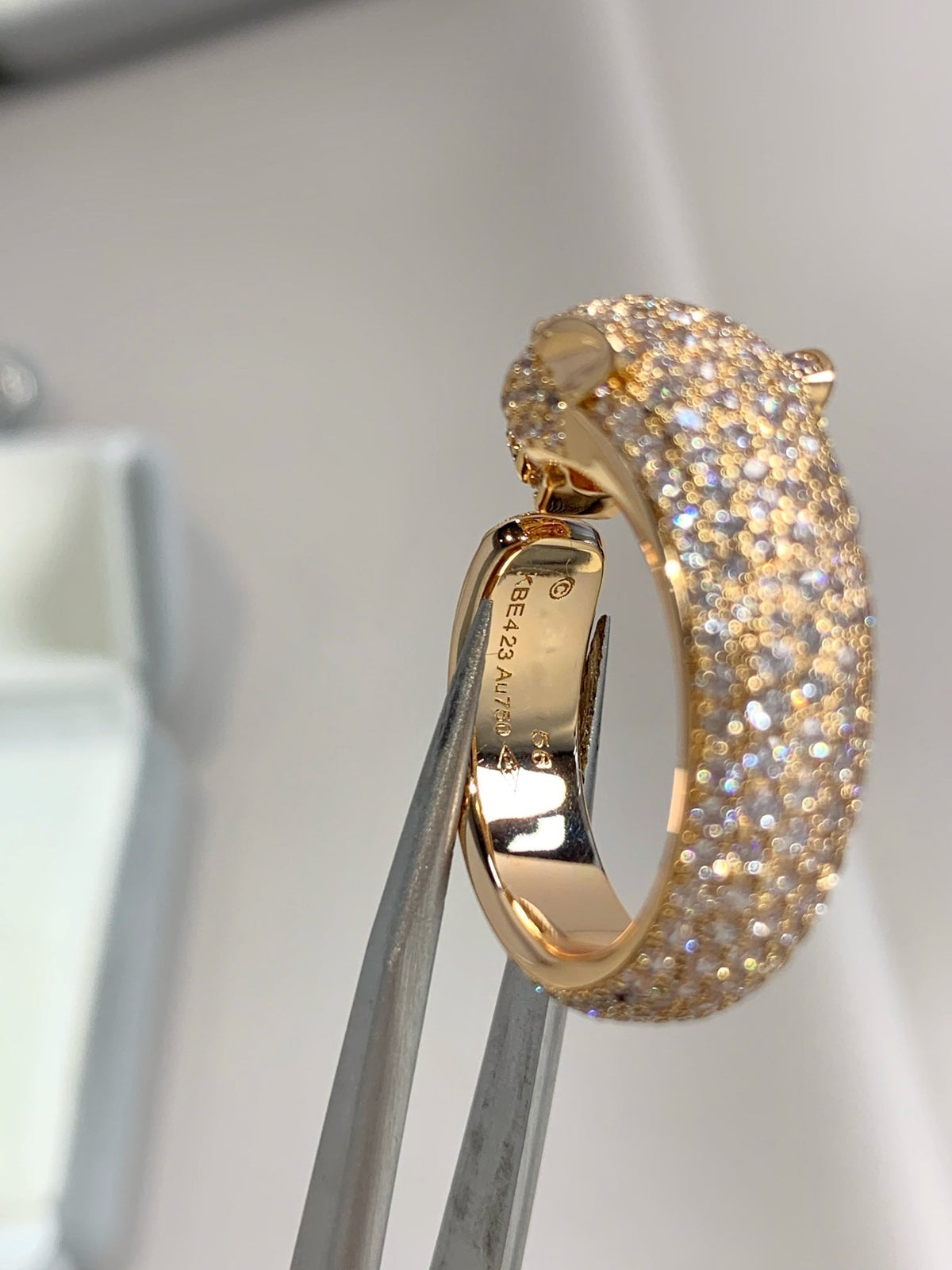 [⭐Aura]PANTHERE PINK GOLD DIAMOND RING