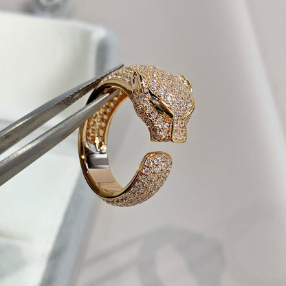 [⭐Aura]PANTHERE PINK GOLD DIAMOND RING