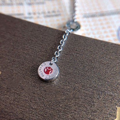 [⭐Aura]ZERO 1 BLACK CERAMIC SILVER NECKLACE