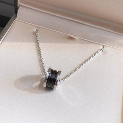 [⭐Aura]ZERO 1 BLACK CERAMIC SILVER NECKLACE