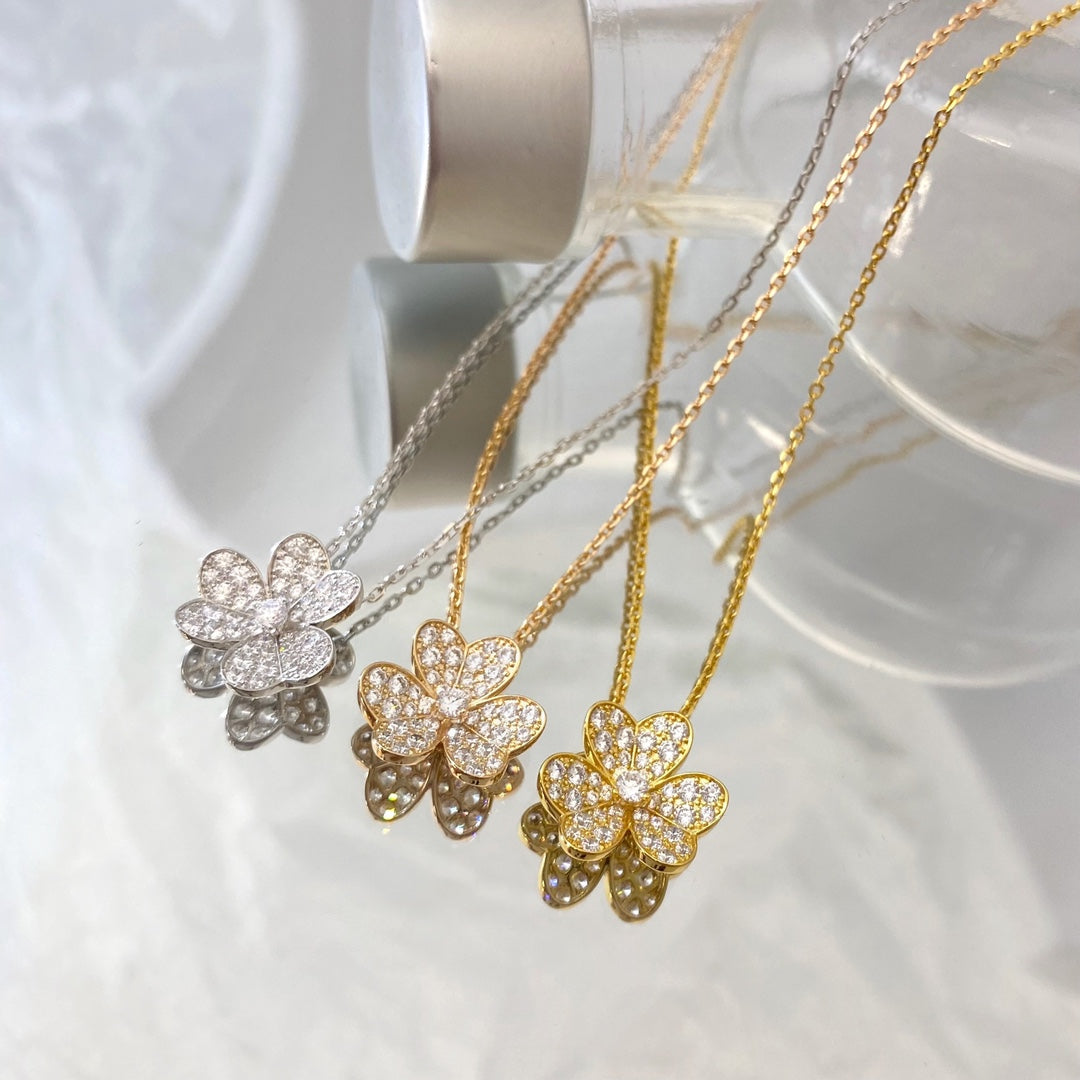 [⭐Aura]FLOWER DIAMOND NECKLACE