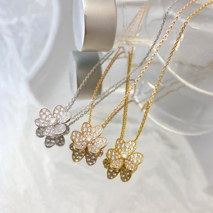 [⭐Aura]FLOWER DIAMOND NECKLACE