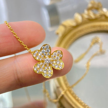 [⭐Aura]FLOWER DIAMOND NECKLACE