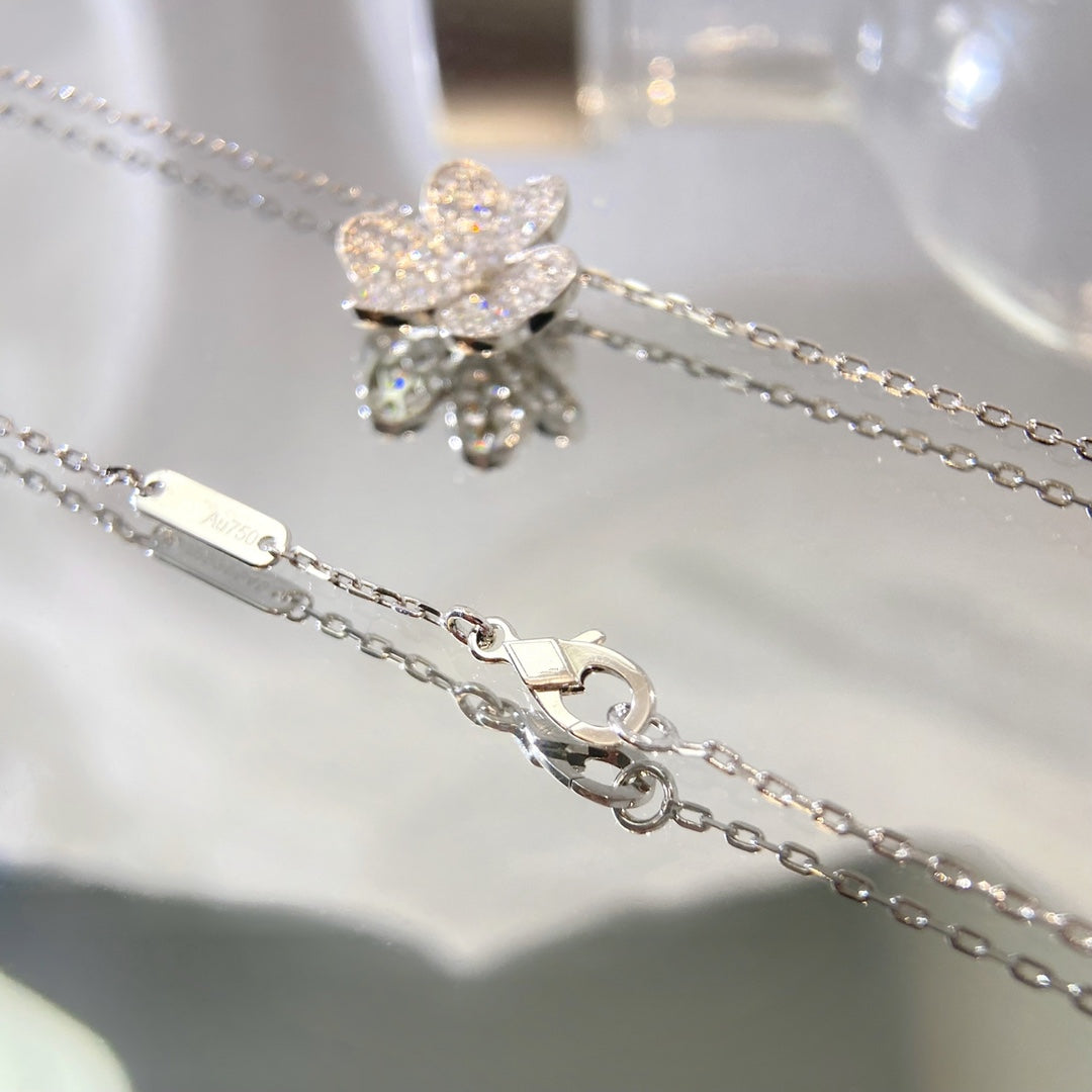 [⭐Aura]FLOWER DIAMOND NECKLACE