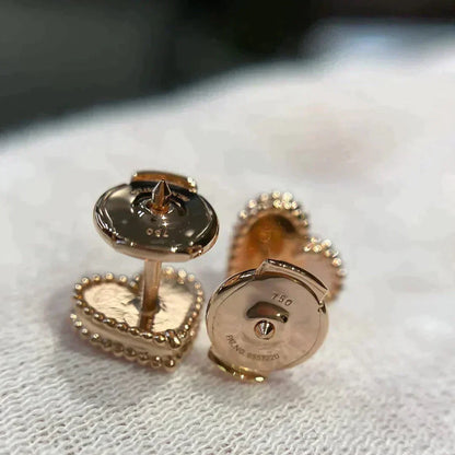 [⭐Aura]HEART CARNELIAN STUD EARRINGS