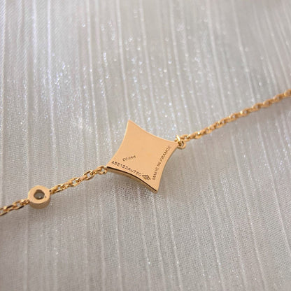 [⭐Aura]COLOR STAR PINK GOLD DIAMOND BRACELET
