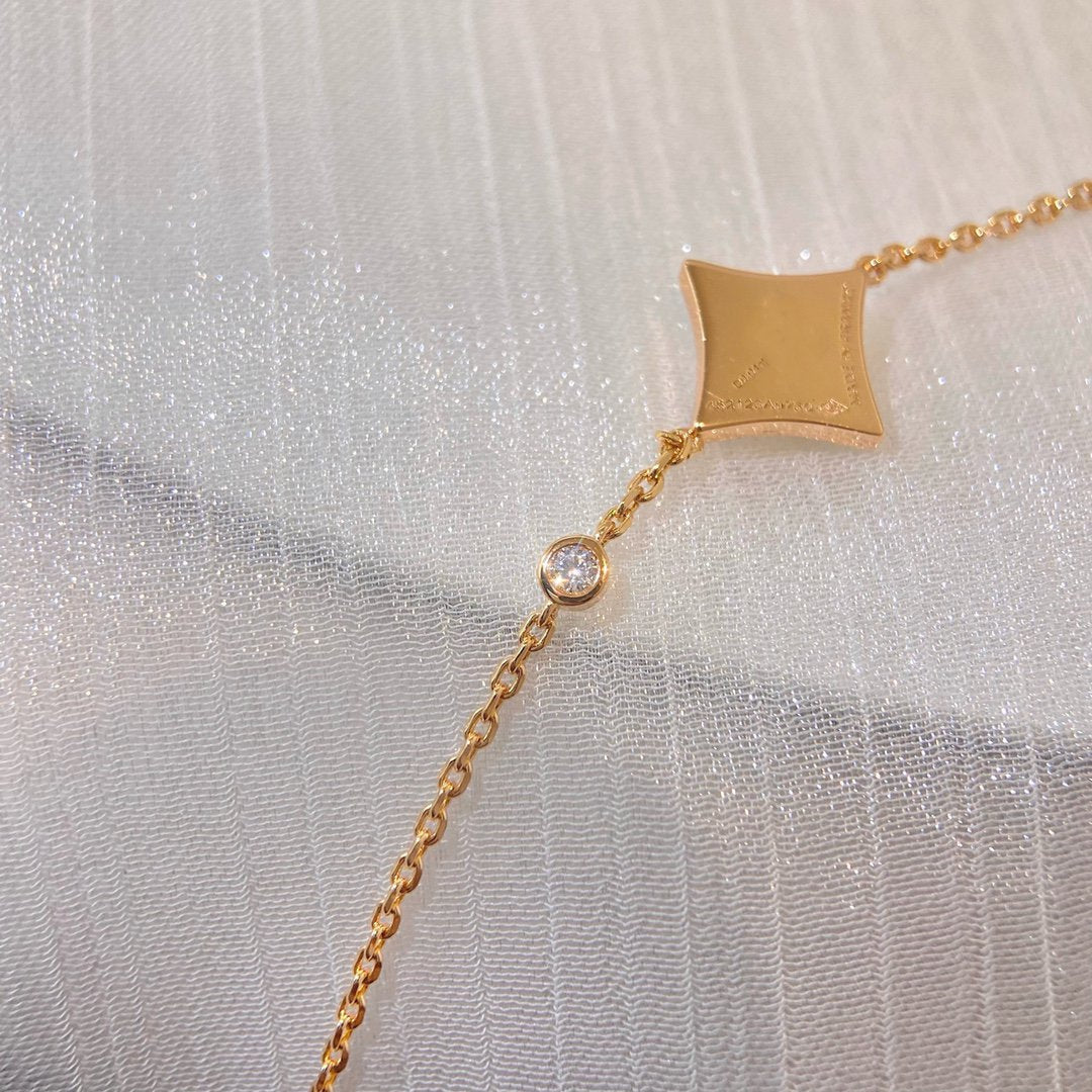 [⭐Aura]COLOR STAR PINK GOLD DIAMOND BRACELET
