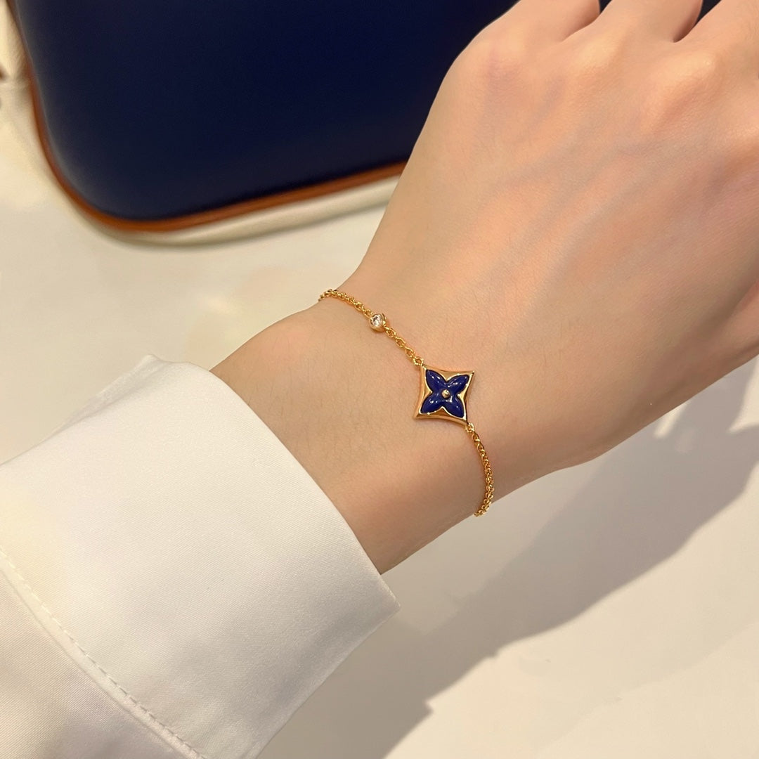 [⭐Aura]COLOR STAR PINK GOLD DIAMOND BRACELET