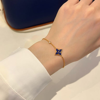 [⭐Aura]COLOR STAR PINK GOLD DIAMOND BRACELET