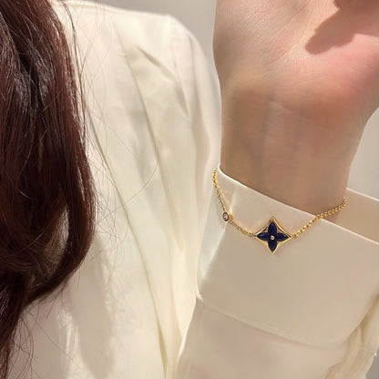 [⭐Aura]COLOR STAR PINK GOLD DIAMOND BRACELET