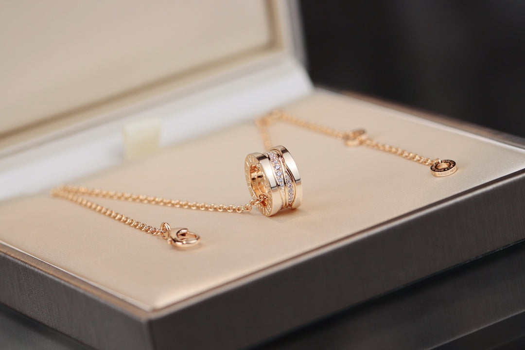 [⭐Aura]ZERO 1 PINK GOLD DIAMOND NECKLACE