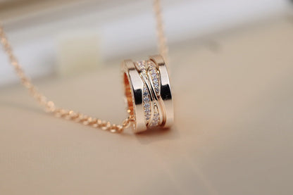 [⭐Aura]ZERO 1 PINK GOLD DIAMOND NECKLACE