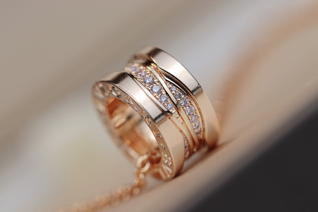 [⭐Aura]ZERO 1 PINK GOLD DIAMOND NECKLACE