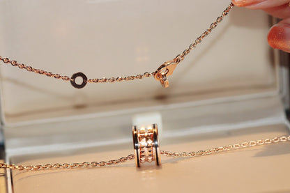 [⭐Aura]ZERO 1 ROCK PEDANT PINK GOLD BLACK NECKLACE