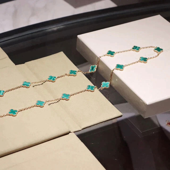 [⭐Aura]CLOVER 20 MOTIFS MALACHITE GOLD