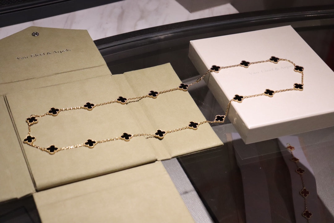 [⭐Aura]CLOVER 20 MOTIFS ONYX ROSE GOLD