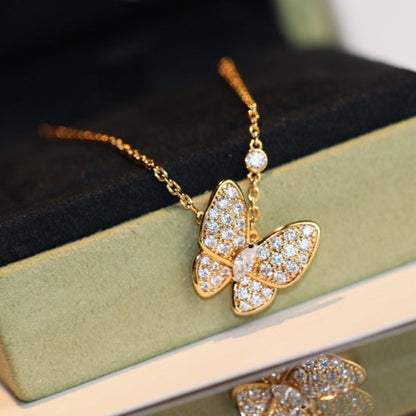 [⭐Aura]BUTTERFLY DIAMOND NECKLACE