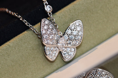 [⭐Aura]BUTTERFLY DIAMOND NECKLACE